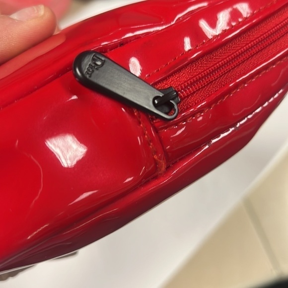 Christian Dior Red Patent Zip Around Cosmetic Clutch - Picture 6 of 8